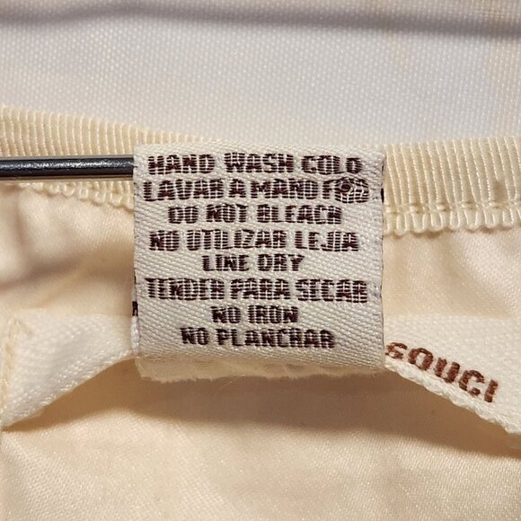 San Souci Cream‎ Shorts Women's L Scalloped Layered Lace Crochet Side Zip Boho - Picture 5 of 6